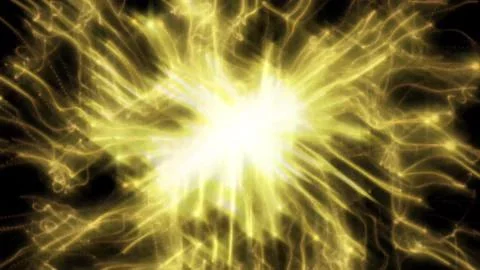 Big Bang explosion of glowing rays Illustrazione stock