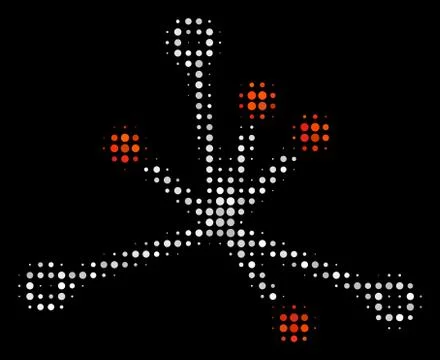 Big Bang Halftone Icon Stockillustratie