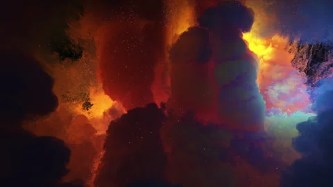 The big bang. Simulation of the big bang in space with the formation of a Ste Stock-Footage 276702236