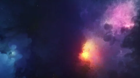 The big bang. Simulation of the big bang in space with the formation of a Ste Stock Footage 276702311