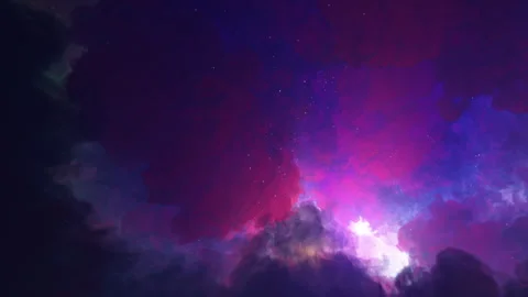 The big bang. Simulation of the big bang in space with the formation of a Ste Video stock 276702405