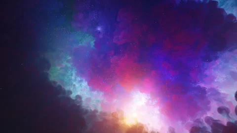 The big bang. Simulation of the big bang in space with the formation of a Ste Stock Footage 276702412