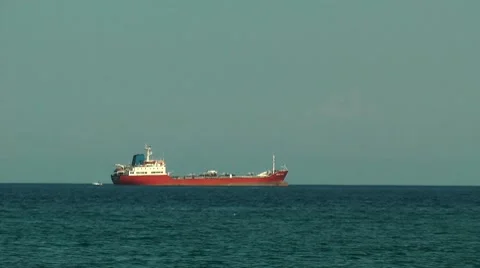 Big barge Stock Footage 8828416