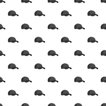 Big baseball cap pattern seamless Stock Illustration