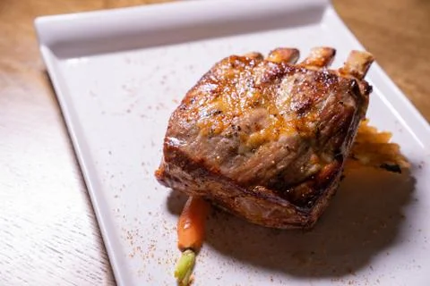 Big bbq steak with bone Foto stock