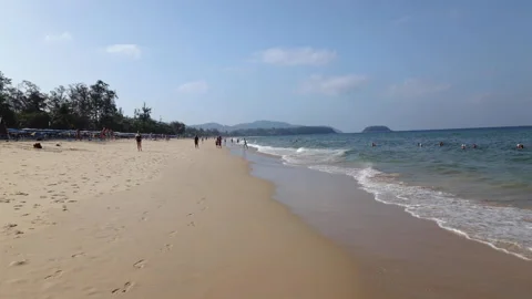 Big beach in Phuket Stock Footage 143307863