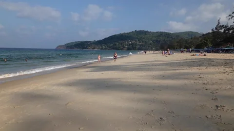 Big beach in Phuket Stock Footage 143308168