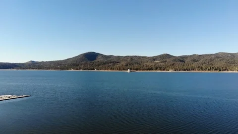 Big Bear Lake Aerial Video stock 101085502