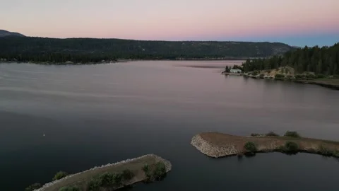 Big Bear Lake California at sunrise Stock Footage 247382353