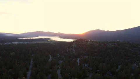 Big Bear Lake sunset moving away Stock Footage 131488098