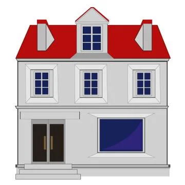Big beautiful house Stock Illustration