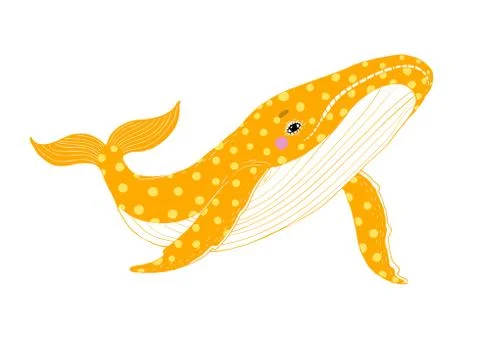 Big beautiful whale Stock Illustration