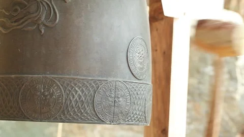 A big bell in a temple Stock-Footage 306033982
