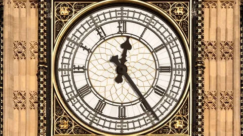 Big Ben 12 Hours in 30 Seconds Animation Stock Footage