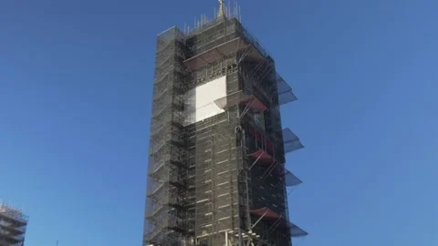 Big Ben All Covered Up Stock Footage 145112783
