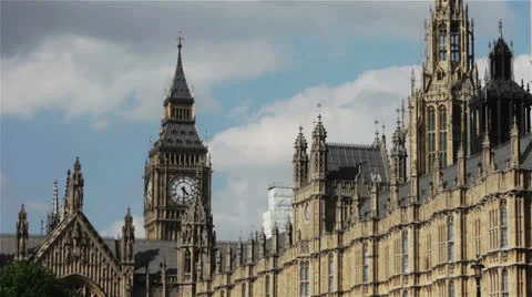 Big Ben and the Houses of Parliament, London, UK Vidéo 24657553