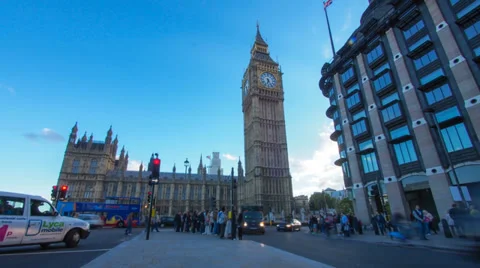 Big Ben and Office Building in Timelapse in London Video stock 34261588