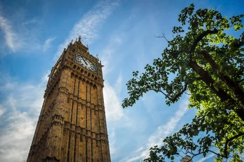 Big ben from below Stock Photos
