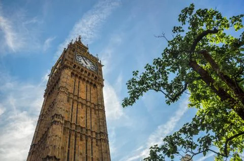 Big ben from below Stock Photos