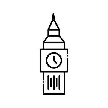 Big, ben, clock, bell, sight, tower, london icon, vector illustration Stock Illustration