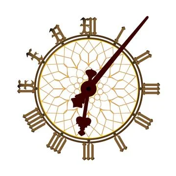 Big Ben  Clock Face  And Hands Detail イラスト素材