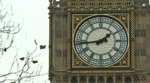 Big Ben Clock Face Stock Footage 373467