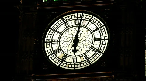 Big Ben clock face London England UK Stock Footage