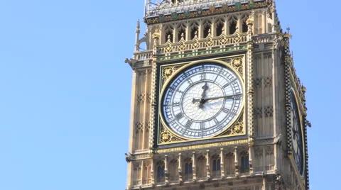 Big Ben Clock Face Timelapse Stock Footage 46377414