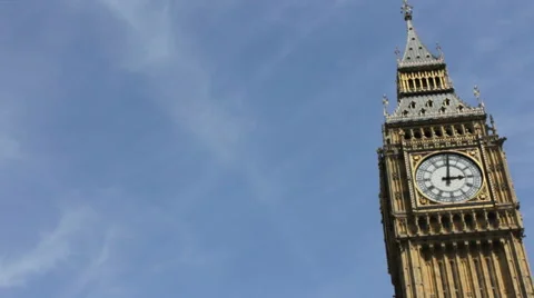 Big Ben Clock on a Sunny Day Stock Footage 47435936