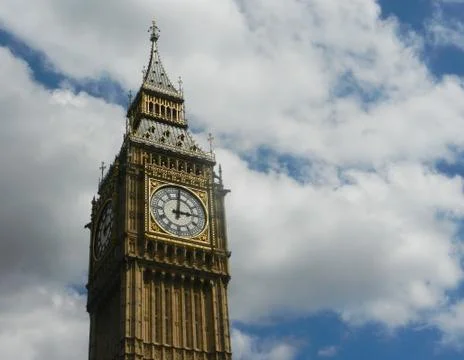 Big Ben Clock Tower and sky Stock Photos