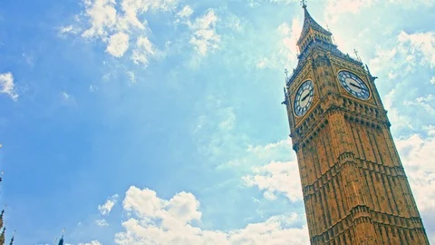 Big Ben Clock Tower Close Up London England Stock-Footage 90457540