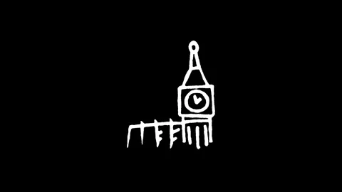 Big Ben Clock Tower Icon Stock Footage 345591561