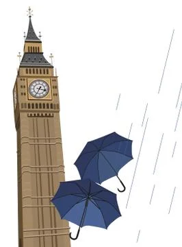 Big ben clock tower Stock Illustration