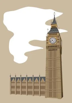 Big Ben Clock Tower Stock Illustration