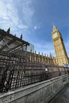 Big Ben clock tower Perspective View Stock Photos