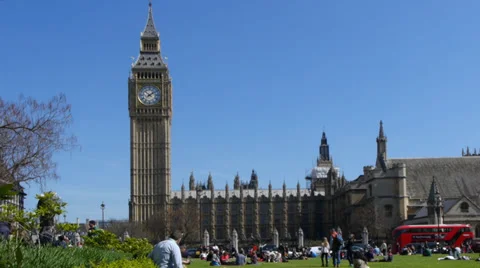 Big Ben clock tower in Westminster Stock Footage 37241404