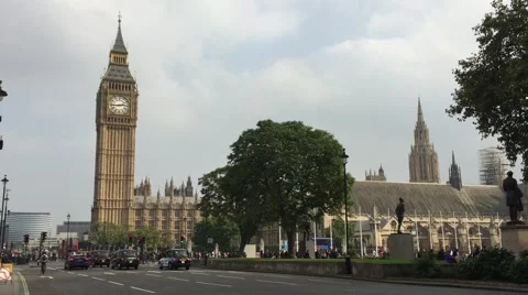 Big Ben clock tower - Westminster London HD Stock Footage 56623918