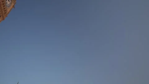 Big Ben Clocktower at sunset in Parliament Square, Westminster, London, England Stock Footage 243287736