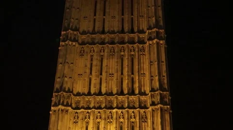 Big ben, close up, at night.. Stock Footage 45429832