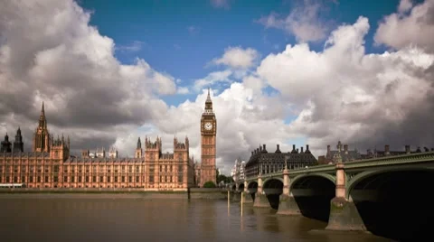 Big Ben with clouds timelapse Video stock 8657622