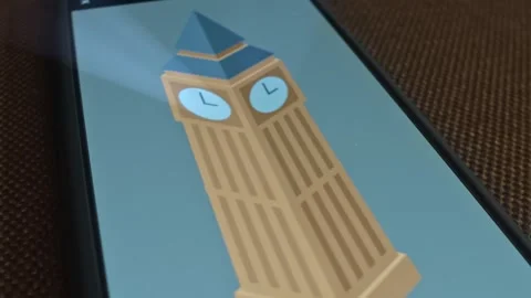 Big Ben construction animation, presentation Stock Footage 309565262