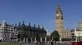 Big Ben Double Decker Bus London Eye Parliament Square Car Traffic Commuters UK HD Footage