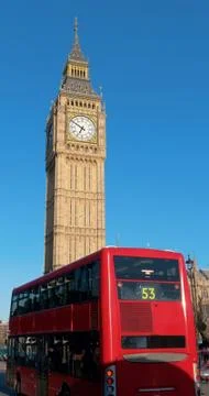 Big ben - famous clock tower in city of westminster Stock Photos