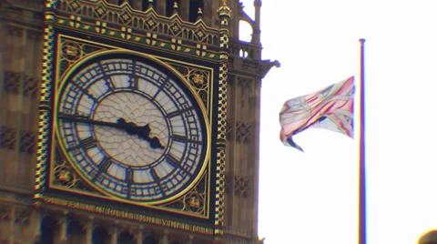 Big Ben Flag 2 Stock Footage 27385738