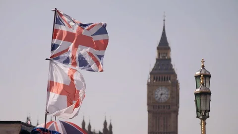 Big Ben Flags 動画素材 128366060