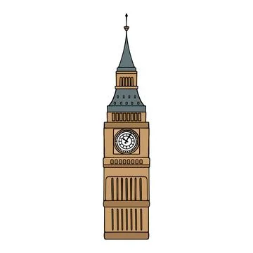Big Ben . flat vector illustration isolate on a white background. easy to use イラスト素材