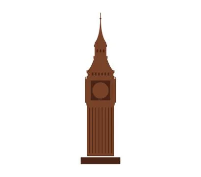Big ben icon on white background Stock Illustration