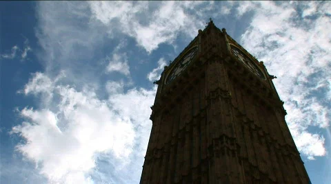 Big Ben Low Angle Stock Footage 800882