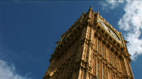 Big Ben Low Angle Stock Footage 807739