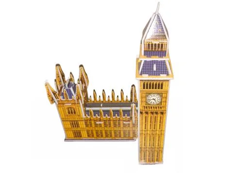 Big Ben made from 3D puzzle Стоковые фото